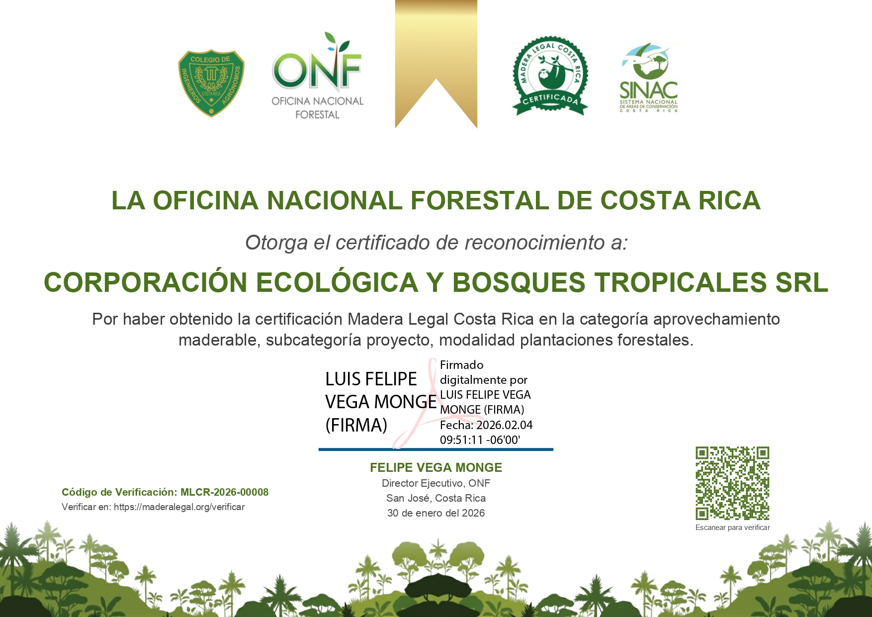 Certificación ecoBosques